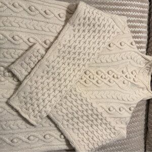 Theory Off-White Cable Knit Sweater